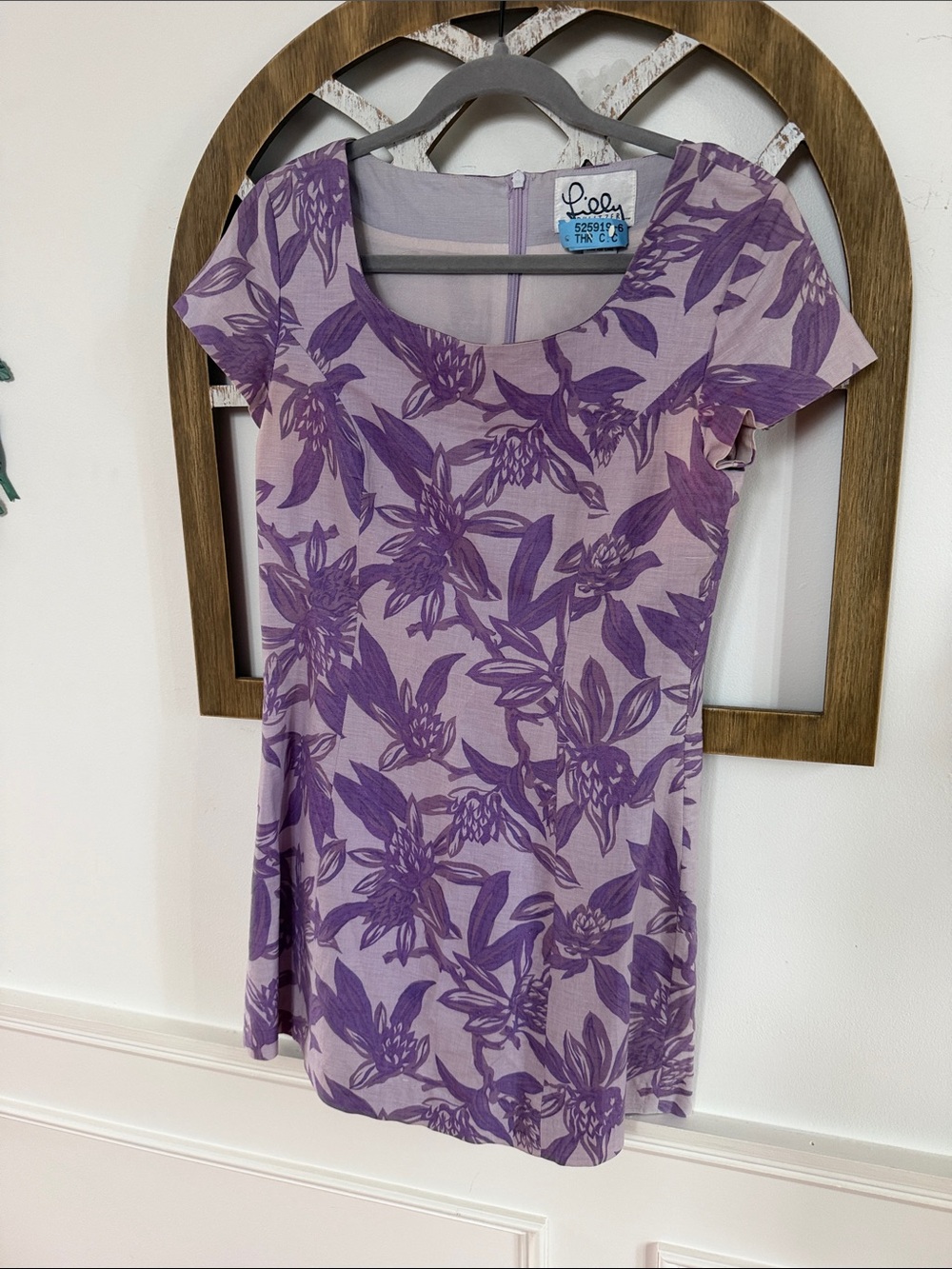 Lilly Pulitzer Lavender Floral Scoop Neck dress- vintage